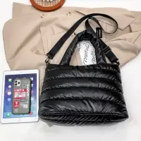 Сумка кросс-боди на плечо болоньевая черная