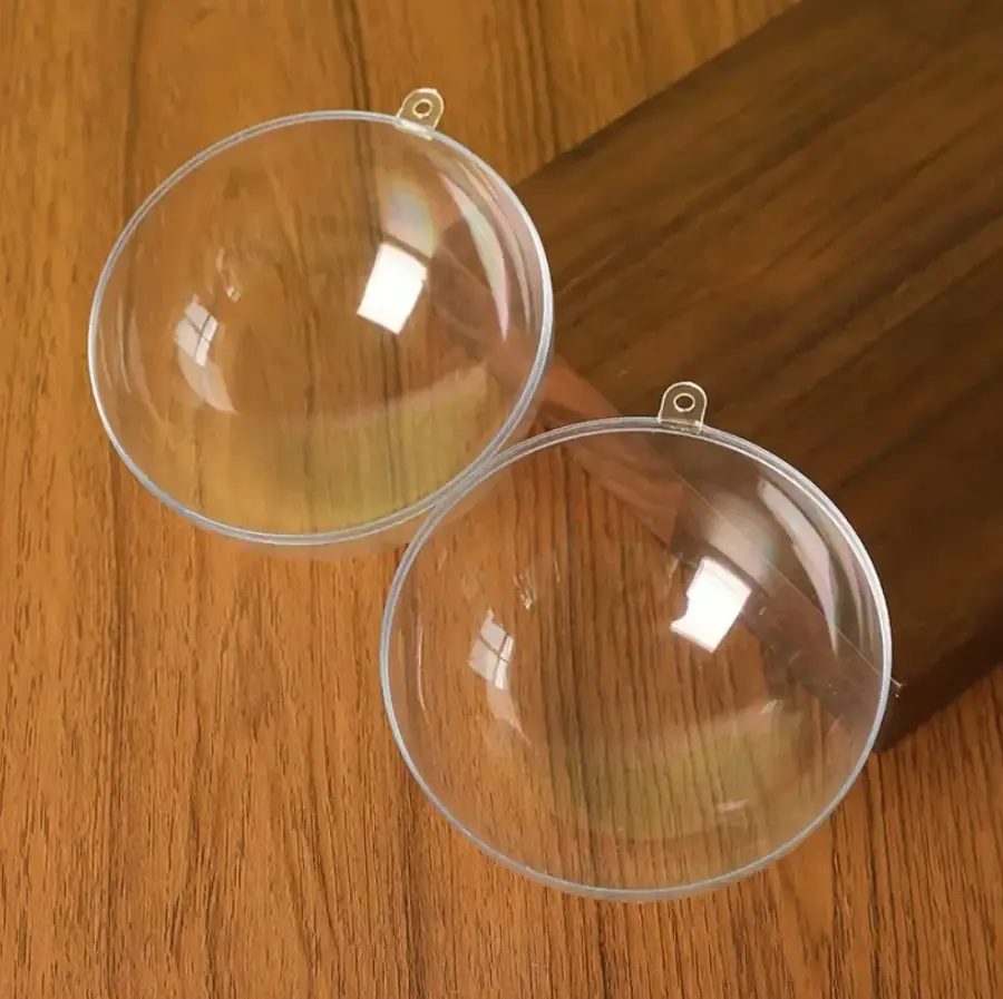 Пластиковые шарики заготовки для ёлочных игрушек 7 см 5 штук