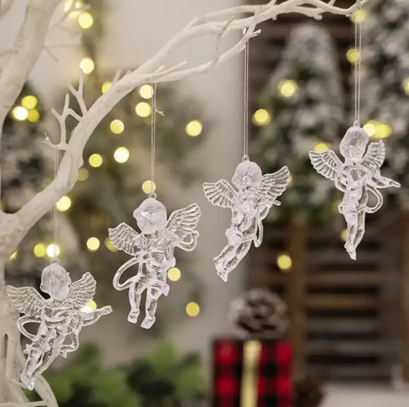 Елочные украшения Ангелочки 7 см 4 штуки