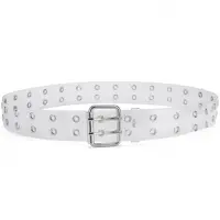 Ремень прозрачный с серебряной пряжкой 110 см