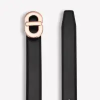 Ремень черный с золотой пряжкой Флора 105 см