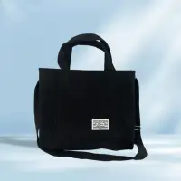 Сумка-шопер вельветовая черная