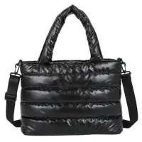 Сумка кросс-боди на плечо болоньевая черная