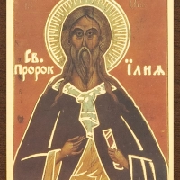 Икона "Илия Фесвитянин Пророк" 4х6 на МДФ-6
