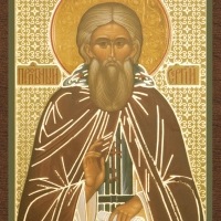 Икона "Сергий Радонежский" 4х6 на МДФ-6