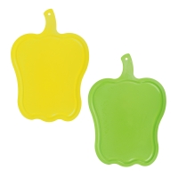 VETTA Доска разделочная, фигурная, "Перчик", 2 цвета, 37x26x0,3см, полипропилен VETTA Доска разделочная, фигурная, "Перчик", 2 цвета, 37x26x0,3см, полипропилен