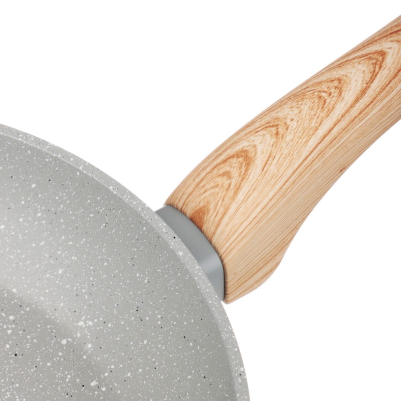 SATOSHI Берг Сковорода литая d24см, антипригарное покрытие Мрамор, индукция