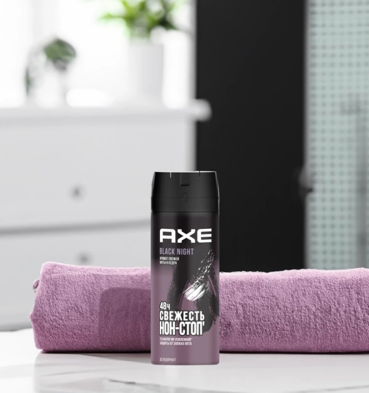 Дезодорант-антиперспирант спрей мужской AXE Black Night, 150мл