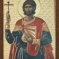 Икона "Виктор Дамасский", вид 2, 4х6 на МДФ-6