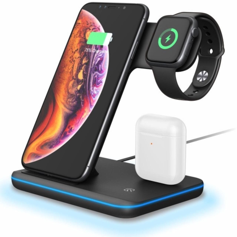 Беспроводное зарядное устройство 3в1 15w fast Беспроводное зарядное устройство 3в1 15w fast