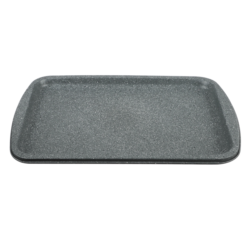 SATOSHI Буко Противень плоский, 36,5х27х1,7см, угл.сталь, антипригарное покрытие "Мрамор"