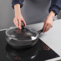 SATOSHI Крышка стеклянная безободковая с ручкой 26см SATOSHI Крышка стеклянная безободковая с ручкой 26см