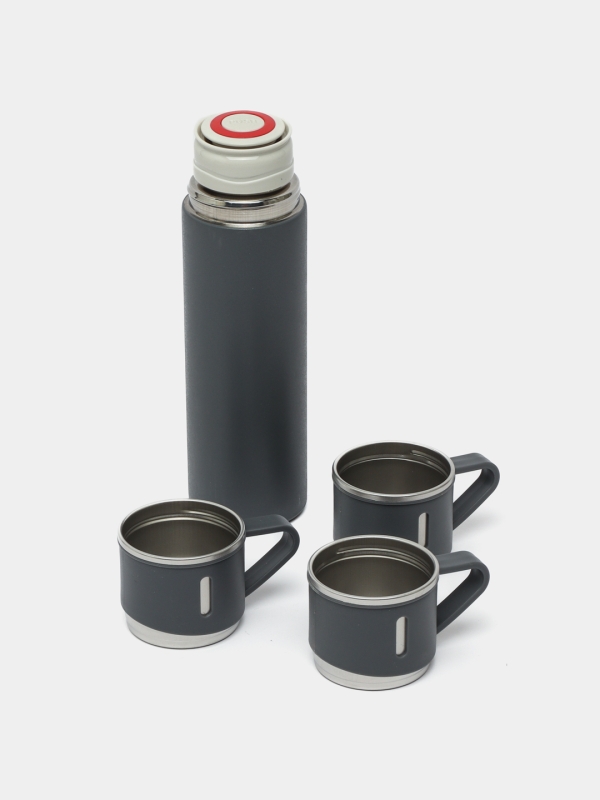 ТЕРМОС VACUUM FLASK SET серый
