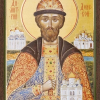 Икона "Дмитрий Донской" 6х9 на МДФ-6