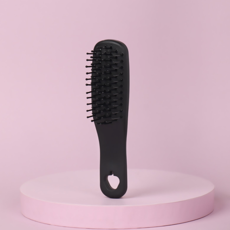 Расчёска-мини массажная, 3,5 &times; 13,2 см, цвет чёрный