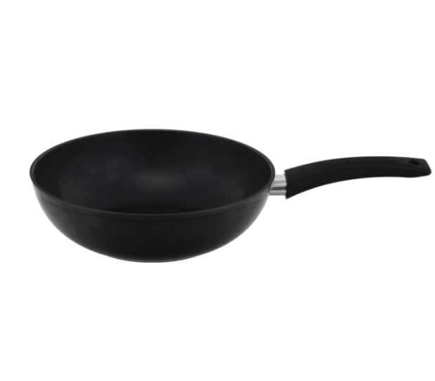 Сковорода Вок HOMECLUB Basic 28см литая, ручка soft-touch Сковорода Вок HOMECLUB Basic 28см литая, ручка soft-touch