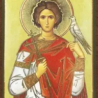 Икона "Трифон Апамейский" 4х6 на МДФ-6