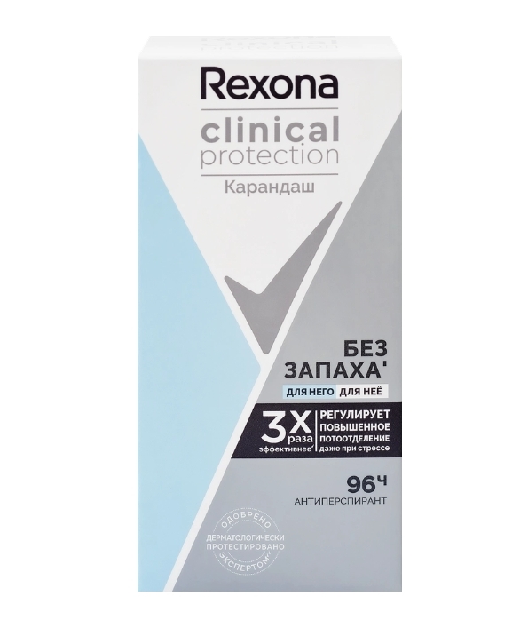 Антиперспирант-стик женский REXONA гипоаллергенный, без запаха, 40мл