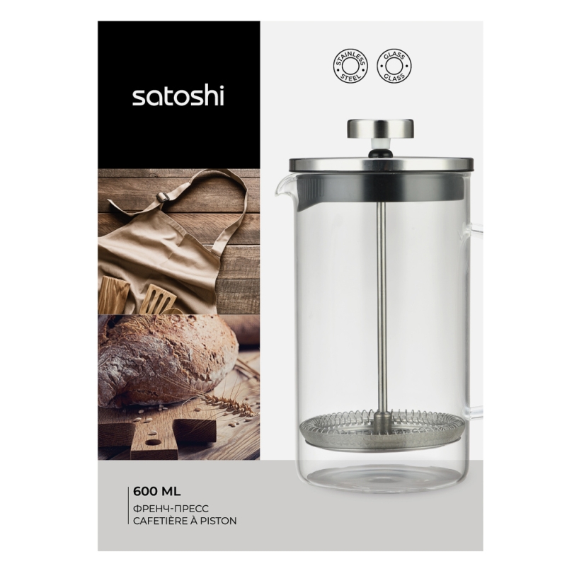SATOSHI Тэмму Френч-пресс 600мл, жаропрочное стекло