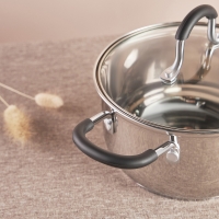 SATOSHI Альбер Кастрюля 18х10,5см, 2,5л, со стекл. крышкой, индукция