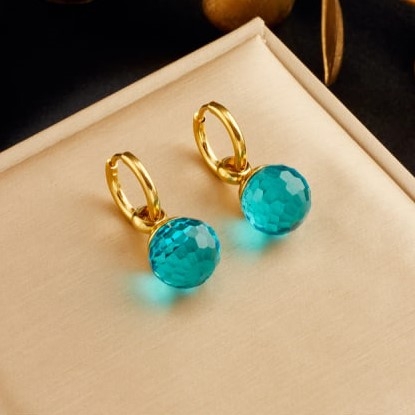 Серьги-подвески Xiyanike из нержавеющей стали с цирконами