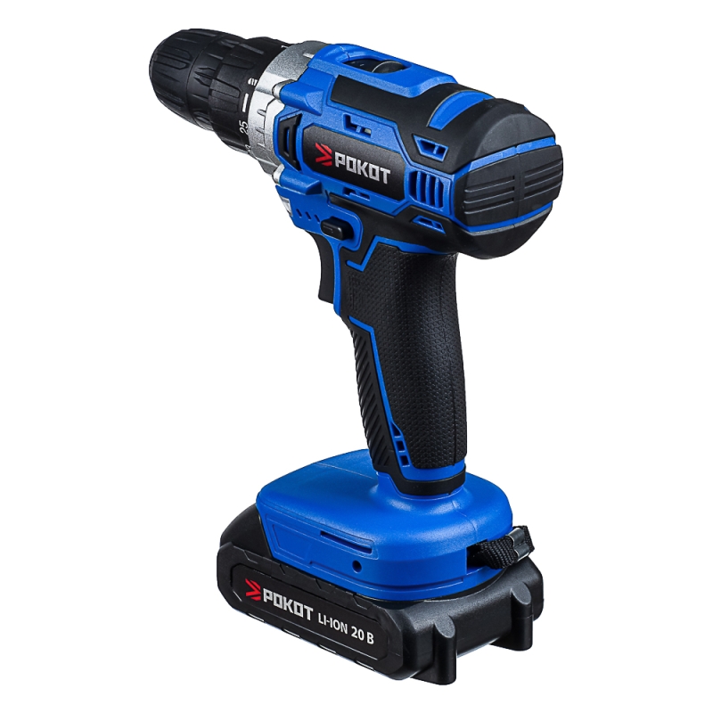 РОКОТ Дрель-шуруповерт аккум., ДША-20, 20В, 2,0 А*ч, 0-400/0-1500 об.мин, 40 н*м РОКОТ Дрель-шуруповерт аккум., ДША-20, 20В, 2,0 А*ч, 0-400/0-1500 об.мин, 40 н*м