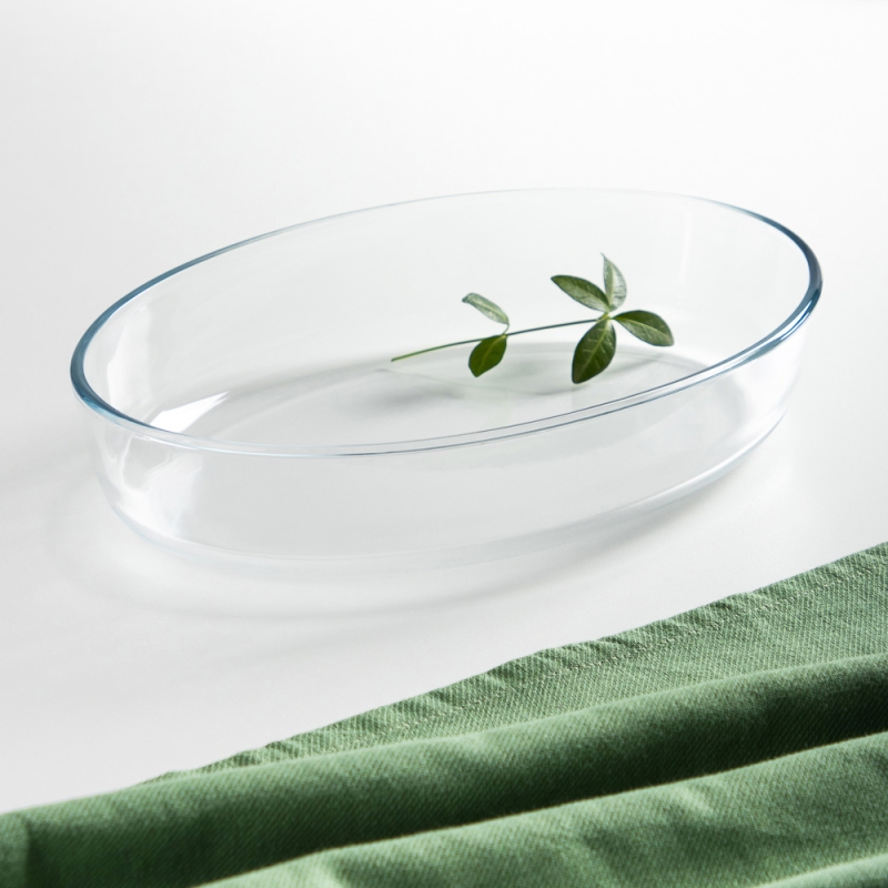 SATOSHI Форма для запекания жаропрочная овальная, стекло, 30.3х21.3х6.5см, 2.4л