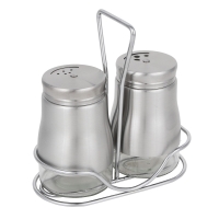 VETTA Набор солонок 2шт с подставкой "Классик" , нерж.сталь, стекло