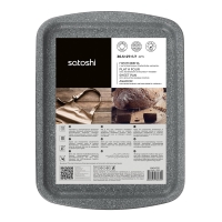 SATOSHI Буко Противень плоский, 36,5х27х1,7см, угл.сталь, антипригарное покрытие "Мрамор"