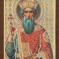 Икона "Владимир Равноапостольный" 4х6 на МДФ-6