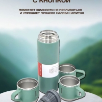 ТЕРМОС VACUUM FLASK SET бирюзовый
