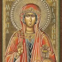 Икона "Мария Магдалина", вид 2, 4х6 на МДФ-6