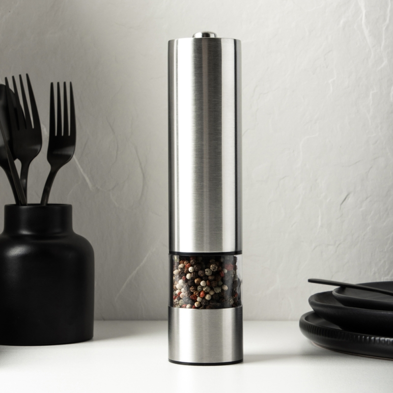 SATOSHI Мельница для специй электрическая 22см, сталь/акрил, MG705 SATOSHI Мельница для специй электрическая 22см, сталь/акрил, MG705