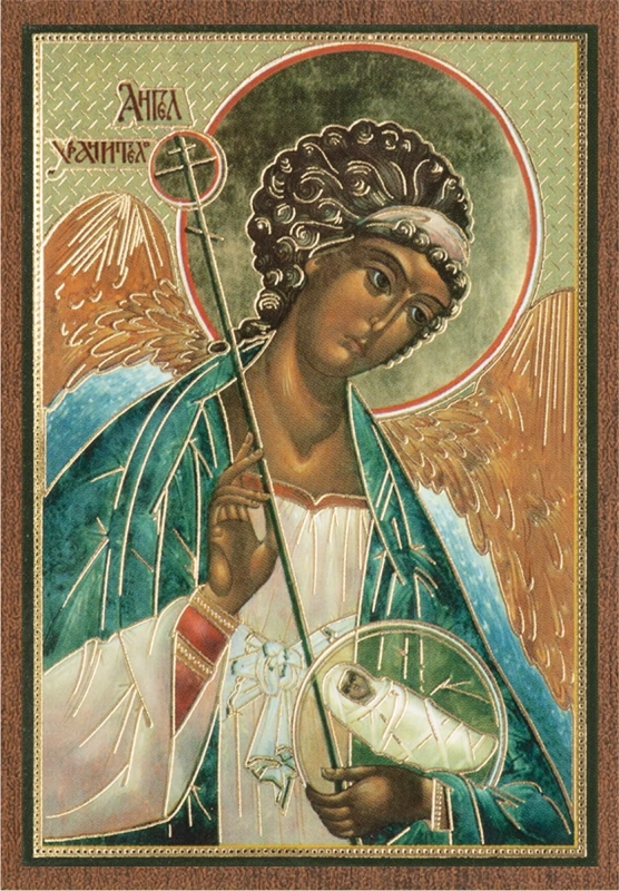 Икона "Ангел-Хранитель" 6х9 на МДФ-6