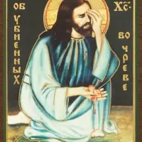 Икона "Плач об убиенных во чреве" 4х6 на МДФ-6