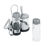 VETTA Набор для соли, перца и горчицы с салфетницей "Комфорт", h13см, нерж. сталь, стекло VETTA Набор для соли, перца и горчицы с салфетницей "Комфорт", h13см, нерж. сталь, стекло