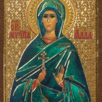 Икона "Святая мученица Анна" 4х6 на МДФ-6