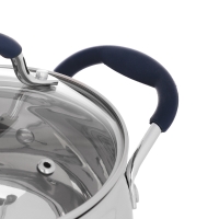 SATOSHI Альба Кастрюля 16х9,5 см, объем 2,1 л, со стеклянной крышкой, индукция