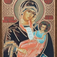 Икона БМ "Утоли моя печали" 4х6 на МДФ-6