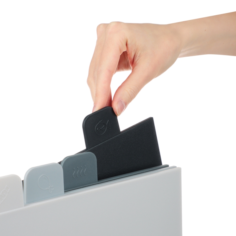 SATOSHI Набор досок разделочных на подставке 5пр 29х22,5х0,5см, пластик SATOSHI Набор досок разделочных на подставке 5пр 29х22,5х0,5см, пластик