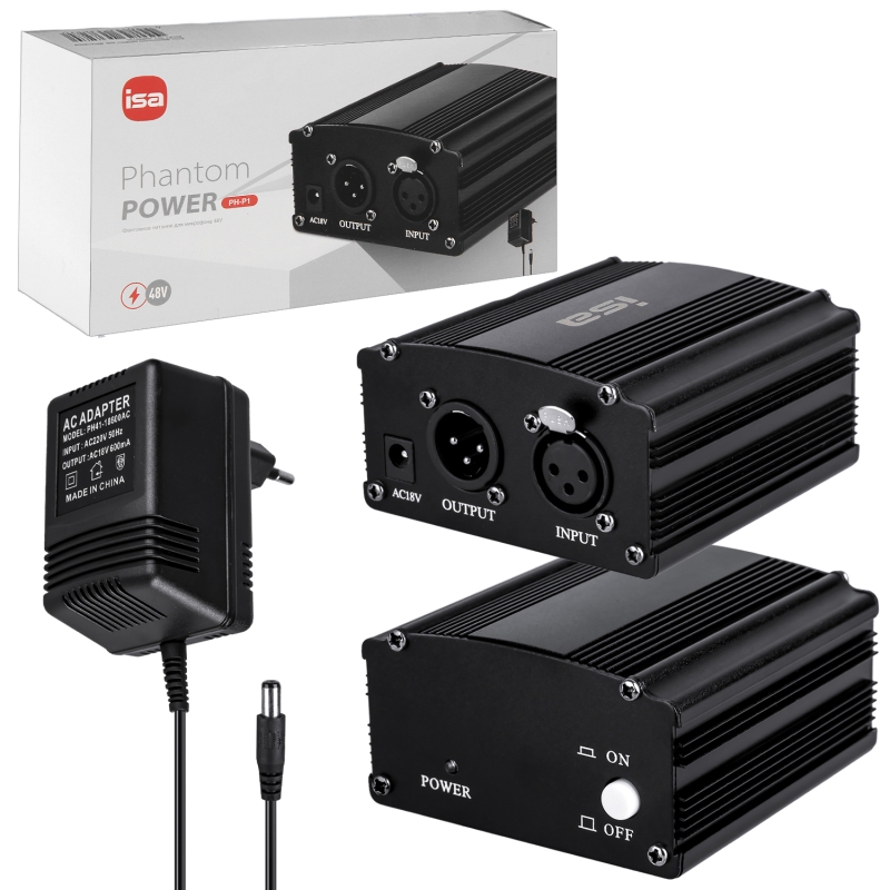 Фантомное питание для микрофона 48V PH-P1 ISA