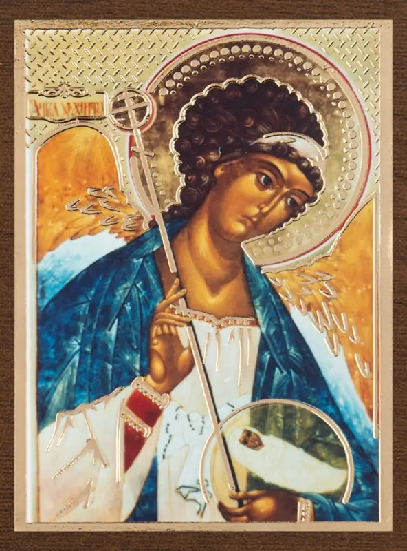 Икона "Ангел-Хранитель", вид2, 4х6 на МДФ-6