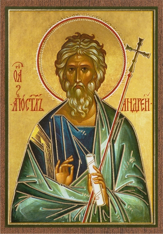 Икона "Андрей Первозванный" 6х9 на МДФ-6