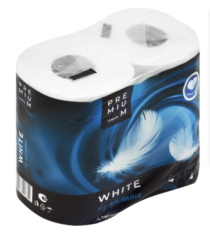 Бумага туалетная ЛЕНТА PREMIUM 4-слоя белая, 4шт