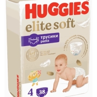 Подгузники-трусики детские HUGGIES Elite Soft 4 9&ndash;14кг, 38шт
