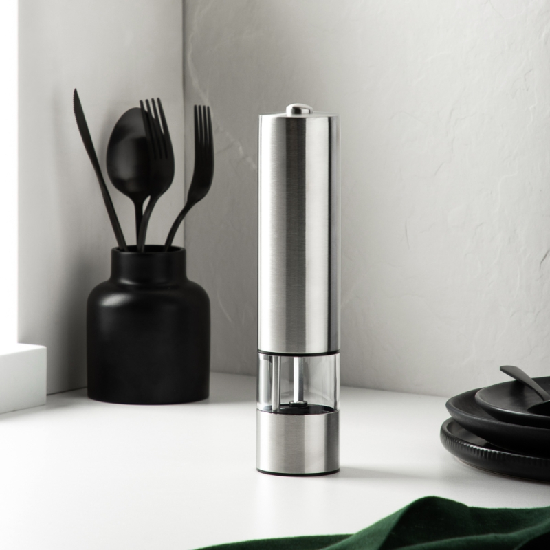 SATOSHI Мельница для специй электрическая 22см, сталь/акрил, MG705 SATOSHI Мельница для специй электрическая 22см, сталь/акрил, MG705