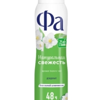 Дезодорант-антиперспирант спрей женский ФА Натуральная свежесть Белый чай, 150мл