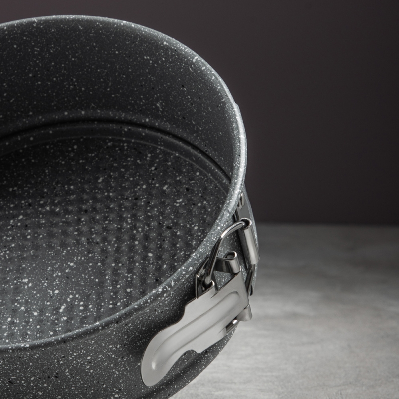 SATOSHI Буко Форма для выпечки круглая разъемная, угл.сталь, 18х6,5см, антиприг. покрытие "Мрамор"