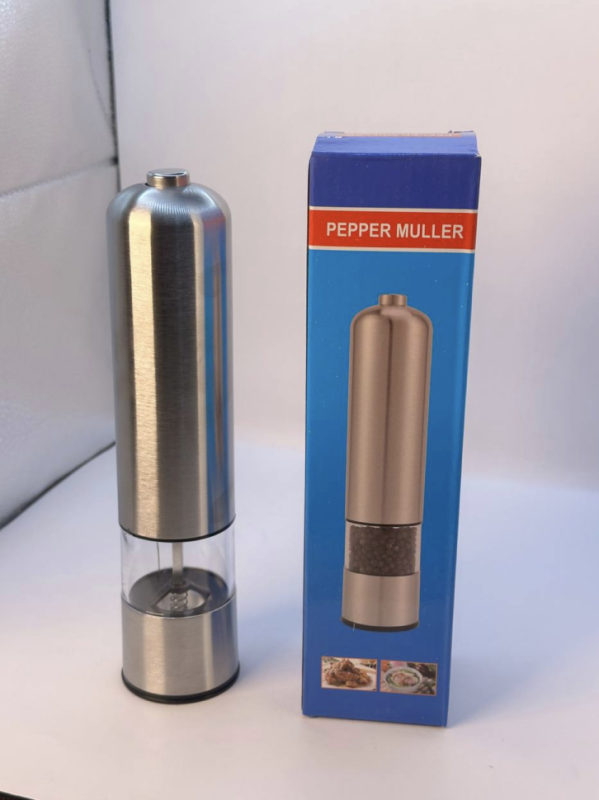 Мельница для специй серебристая