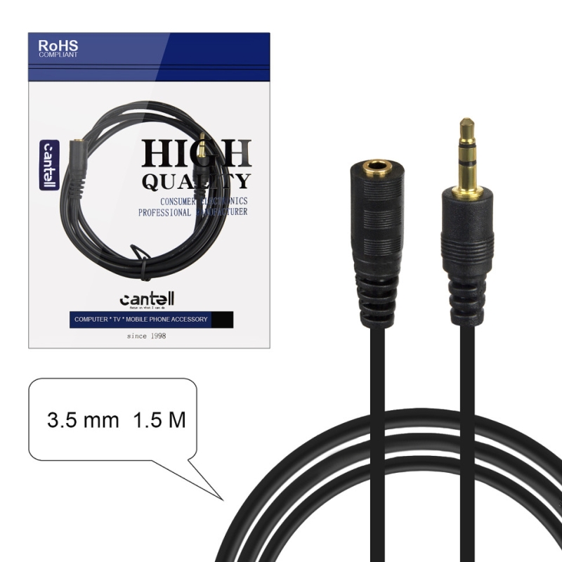 Кабель AUX Jack 3.5mm папа\мама Extension cable 1.5M Кабель AUX Jack 3.5mm папа\мама Extension cable 1.5M
